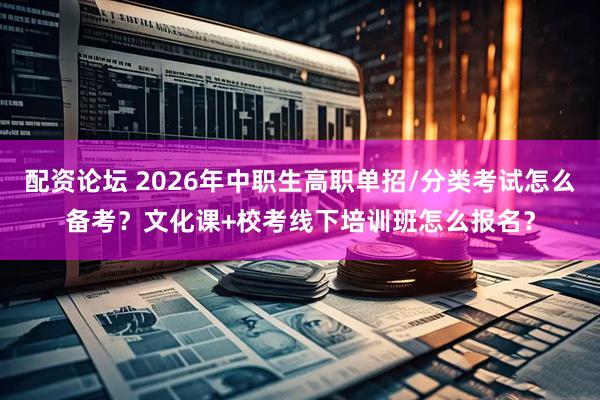 配资论坛 2026年中职生高职单招/分类考试怎么备考?文化课+校考线下培训班怎么报名?
